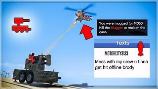 Flak Cannon + Submarine Trolling ANGRY Griefers on GTA Online