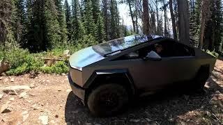 Cyber truck on Goose lake jeep trail 2024