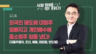 [시장함께읽기] 12월 16일, 외국인 매도에 대형주 힘빠지고 개인매수에 중소형주 힘을 냈다!(자율주행차, 조선, 애플, 태양광, 반도체)