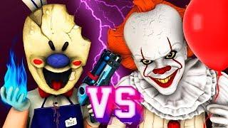 МОРОЖЕНЩИК vs ПЕННИВАЙЗ - ФИЛЬМ (Все Серии Ice Scream 7 Оно 2 Танцующий Клоун Хоррор 3D Анимация)