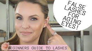 ULTIMATE GUIDE TO FALSE LASHES FOR AGING EYES || Beginners 101 to lashes