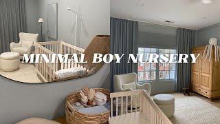 Modern Minimal Boy Nursery Tour