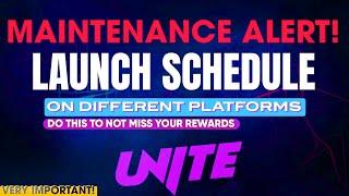 Asphalt 9 Legends Unite Maintenance Notice Launch of Unite Update Sync your progress Missing Rewards
