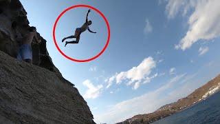 Cliff Jumping in MYKONOS