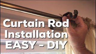 Installing Curtain Rod - Hang Curtain Rod - EASY DIY - How to