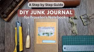 DIY Junk Journal Tutorial for Traveler’s Notebook ️ A Step-by-Step Guide to Building Your Own