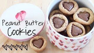 Valentines Day | Peanut Butter Chocolate Heart Cookies