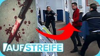 PANIK auf der Wache! 🩸 Mann stürmt mit blutigem Messer auf's Revier! | 1/2 | Auf Streife | SAT.1