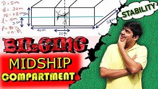 Ship Stability | Advanced Ship Stability | Bilging and permeability | Midship Compartment