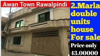 Awan Town Rawalpindi 2.Marla Brand new double units corner House For Sale