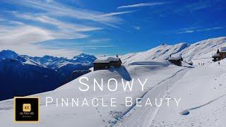 Stunning Snowy Mountains:4K Beauty Revealed|Incredible Snow-Covered Ranges:4K Visuals|Winter Peaks