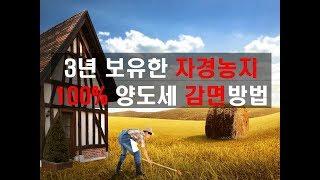 [농지매매]  3년 보유한 자경농지 100% 양도세 감면방법