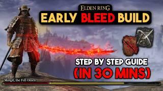 The BEST Early Game OP Bleed Build! (Bloodflame Samurai Beginner Guide Elden Ring)