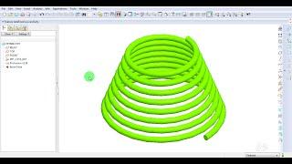 Pro E | Creo | Conical Spring | Helical Sweep | Tutorial | GRS |