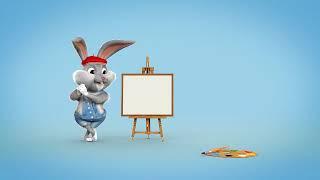 video little rabbit painter