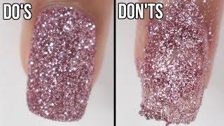 DOs & DON'Ts: Glitter Nails | how to do glitter nails using loose glitter!