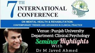 Seminar Highlights II Clinical Psychology I Punjab University I Mental Health & Rehabilitation