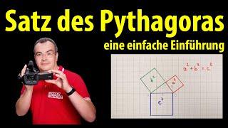 Satz des Pythagoras  - eine einfache Einführung | Lehrerschmidt