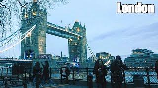 London's New Year Walk Tour | After Office Hours From London Bridge to Tower Gate | 4K HDR