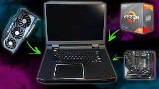 DIY Gaming Laptop (with a Whole DESKTOP PC Stuffed Inside!!)