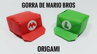 GORRA de MARIO BROS ORIGAMI / tutorial paso a paso muy fácil