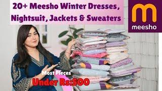 20+ Meesho Winter Dresses, Nightsuits, Jacket & Sweater Haul, "Most Pieces Under Rs:500" #meesho