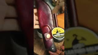 Leather Craft: Buck Knife Sheath #shorts #leathercraft