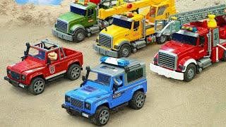 Rescue Police Cars, Excavator, Pickup Trucks, Tankers, Construction Vehicles and Unexpected Accident