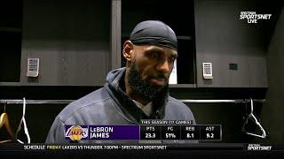 Postgame Interview | LeBron James on Lakers fall to Suns 127-100: We're suck both defense & offense