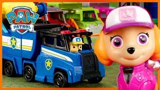 Fun Day at the Big Truck Pups HQ ️- PAW Patrol - Toy Pretend Play Rescue for Kids