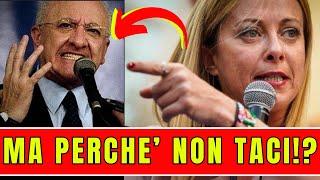 SCANDALO MILIONARIO al GOVERNO: Meloni ATTACCA De Luca. COSA STANNO NASCONDENDO?