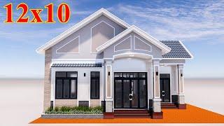 Mẫu mái thái 4 phòng ngủ chỉ 115m2 nền  | NHÀ ĐẸP 3D | 3D-MT2/25