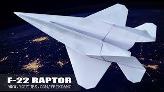 BEST PAPER JET FIGHTER - How to make a paper airplane that FLIES FAST & FAR | F-22 Raptor