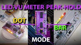 Led VU METER PEAK-HOLD ic LM3915 cd4066 dan ne555