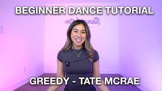 BEGINNER DANCE TUTORIAL | Greedy - Tate McRae Choreography