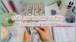 $175 cash envelope & sinking funds stuffing | november week 4 | 23 year old budget