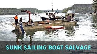 Salvaging a sunk sailing boat