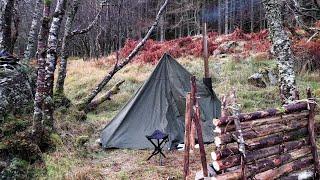 Polish Lavvu hot tenting winter camp | Outbacker Stove | Tbs Boar | NC500 | Overnighter.