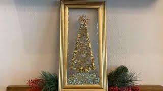 DIY GLASS & RESIN ART CHRISTMAS TREE GOLDEN  MOLDED CHRISTMAS TREE. CHRISTMAS CRAFT FAIR IDEA 2023