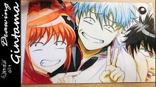 Drawing Yorozuya (Gintoki, Shinpachi , Kagura, Sadaharu) - Gintama: Final - Part 2