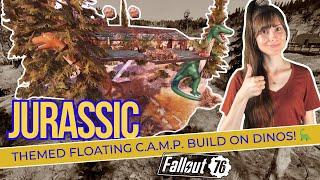 Quick & Unique Jurassic themed CAMP in Fallout 76!  Easy Floating Base | CAMP Build Guide