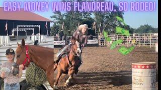 Easy Money WINS Flandreau, SD Rodeo!