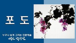 백민 박상인의 문인화 교실 제 54회: 포도 그리기