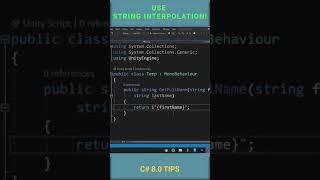 C# Advanced String #shorts​​ #gamedev​ #codeTips