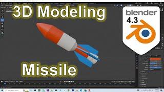 Blender How to create a Missle 3D Model #blender #tutorial #missle #3dmodeling #workflow