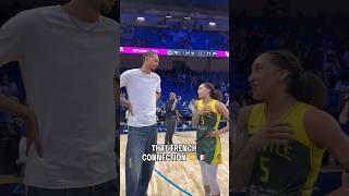  Wemby with Gabby Williams & Dominique Malonga post game | WNBA women's basketball #shorts #short