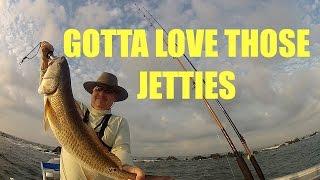 GOTTA LOVE THOSE JETTIES; fishing with Capt. Dave