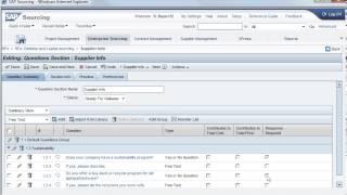 RFx Creation: Setting Scoring for Questions in SAP Sourcing