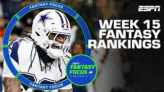 Week 15 Fantasy Rankings + Mailbag | Fantasy Focus 