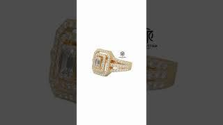 Buy this stunning Diamond studded iced out Gold Ring, and flaunt your elegance! #diamondring